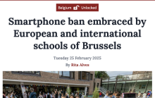 Article: Smartphone ban embraced by European and international schools of Brussels