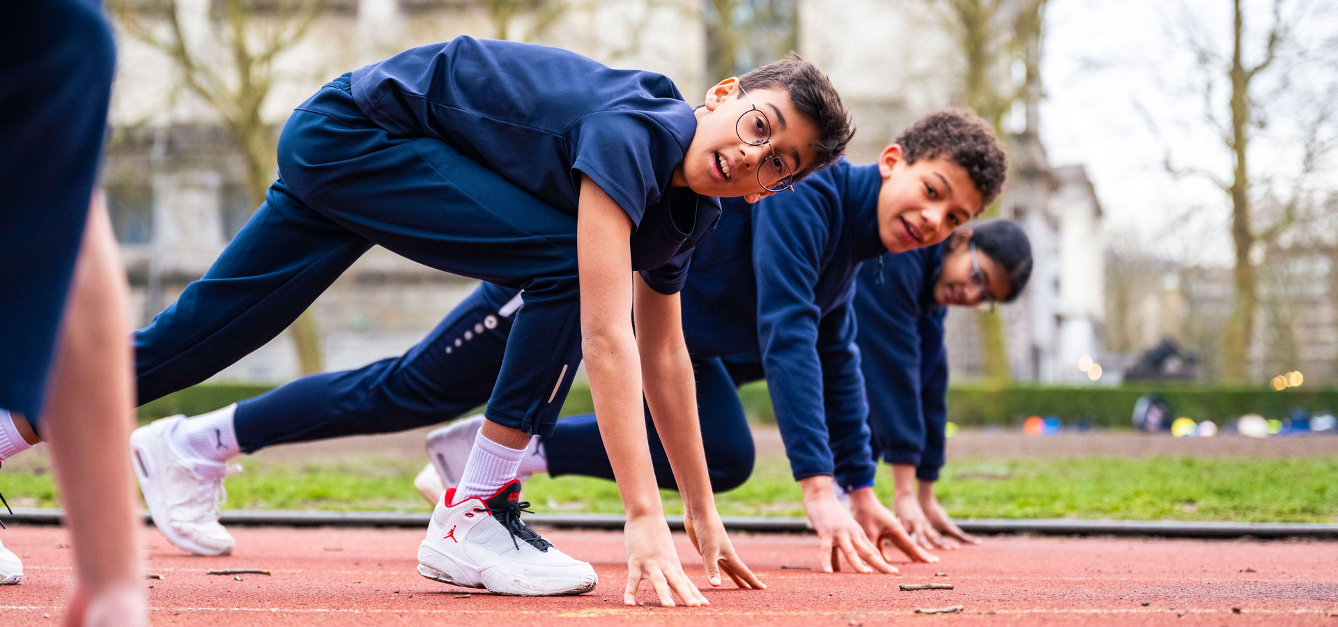 Senior school student participating in sports at BJAB.